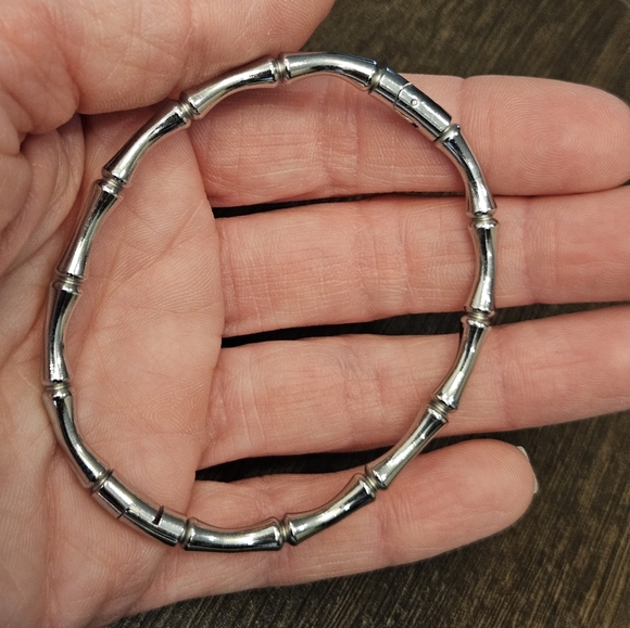 NEW 🌟 Gold Or Silver Bamboo Bangle Bracelets - Picture 4 of 12